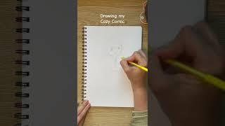 Drawing my Cozy Comic #comic #cozy #graphicnovel #cozyart #cozycomic #sketchbook #drawing