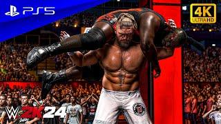 WWE 2K24 - Brock Lesnar vs. Mark Henry | No Holds Barred Match at SummerSlam | PS5™ [4K60]