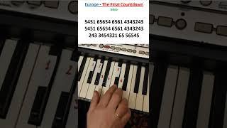 Europe - The Final Countdown (Piano tutorial) #piano #tutorial #music #europe