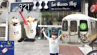 Johny's MTA Subway Train Ride To Ice Cream Shop In Williamsburg Brooklyn NYC