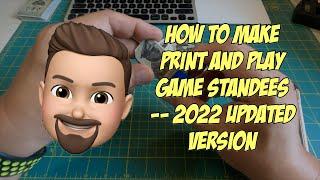 How To Make Print and Play Board Game Standees -- Step by Step Tutorial