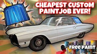 $30 CUSTOM PAINT JOB! THE CHEAPEST LOWRIDER STYLE PAINT EVER! BUDGET THUNDERBIRD BUILD GETS KUSTOM!