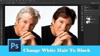 58. [Ps] Change White Hair To Black - Photoshop Tutorial [In Hindi/Urdu]