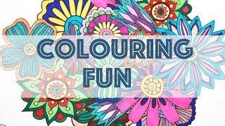 MINDFULNESS COLOURING BEAUTIFUL FLOWERS | Magical Brush Art 