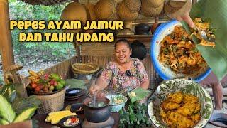 PEPES AYAM JAMUR DAN TAHU UDANG  CALIFORNIA￼