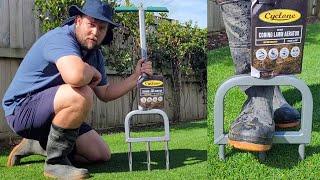 Cyclone Side Eject Lawn Aerator Review and Upgrade