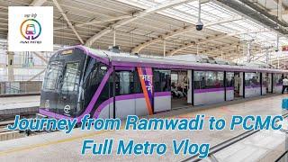 Pune metro journey from Ramwadi Metro Station to PCMC Metro Station. #pune #punemetro #metro