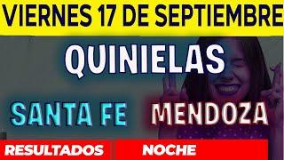 Resultados Quinielas Nocturna de Santa Fe y Mendoza, Viernes 17 de Septiembre