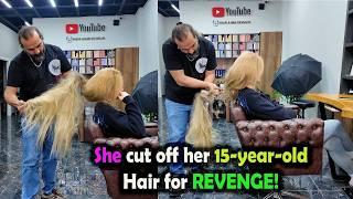 REVENGE OF THE CHEATED GIRL! She Cuts Her Iconic Long Hair! Unbelievable Hair Makeover!