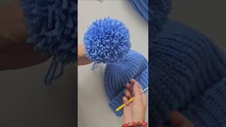 Помпон для шапки #crochet #tutorial #crochethats #вязаниекрючком #вязаниедляначинающих #pompom