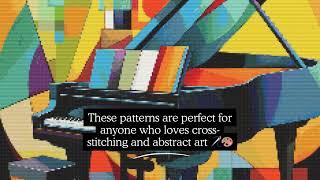 Introducing the new Cubist Piano cross-stitch patterns from Fruhling Designs! 