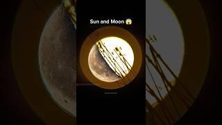 Sun and Moon through my telescope without solar filter @prathameshdalavi