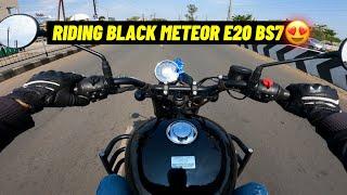 New Meteor 350 Custom Black Ride | 2024 Royal Enfield Meteor 350 BS7 |