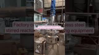 Factory customized stainless steel stirred reactor with condensing equipment #mixing #mixingtank