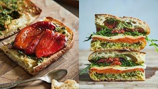 HEALTHY RECIPES | Easy Grilled Bell Pepper Sandwich | Healthy Lunch Idea