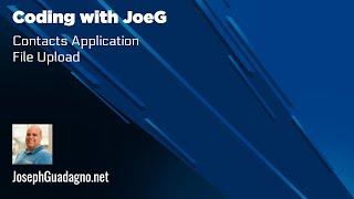 Coding with JoeG - Contacts Application - Uploading Contacts Image