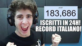 RECORD ITALIANO: 183.686 ISCRITTI in UN GIORNO!!