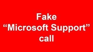 "Microsoft Tech Support" Scam Phone Call