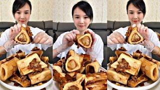 EP36 - BEEF BONE MARROW MUKBANG ASMR | SML FOOD