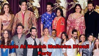 Couple At Manish Malhotra Diwali Party Sidkiara Varun Natasha Shahid Mira Neha Angad Ritesh Genelia