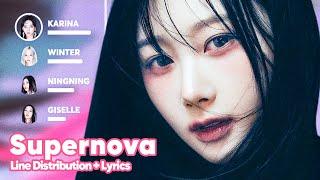 ​aespa - Supernova (Line Distribution + Lyrics Karaoke) PATREON REQUESTED