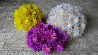 DIY Crepe Paper flowers. Цветы из гофрированной бумаги -сентябринки.