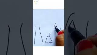 Easy father mother with daughter drawing/subscribe#shorts