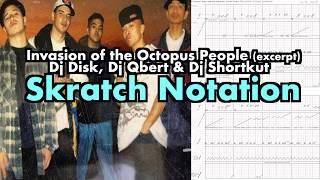 #TTM notation for Invisibl Skratch Piklz :: Invasion of the Octopus People (excerpt bars1-8)