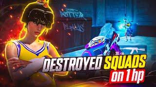 Destroying Squads On 1HP  Solo Squad Clutches | BGMI | Potter Gamimg