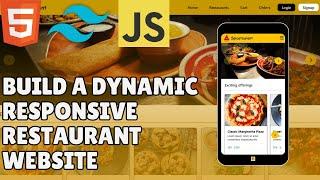 Build a Restaurant Website using HTML, Tailwind CSS and JavaScript