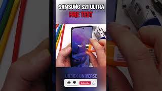 Samsung S21 Ultra FIRE Test!  Will It Survive the Heat?  #shorts #viralvideo