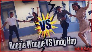 Lindy Hop VS Boogie Woogie #swingdance #dancing #battle