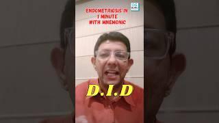 ⏩1 Minute Revision - Endometriosis (with Mnemonic) by Dr. Punit Bhojani #neetpg #mbbs #fmge