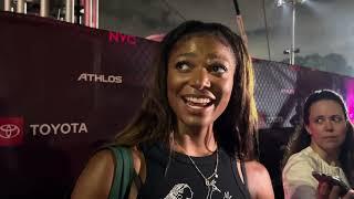 Gabby Thomas Reacts To 2nd Place In 200m At Athlos NYC, Talks Success Of First Athlos Meet