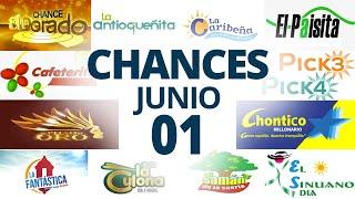 Resultados del Chance del Domingo 1 de Junio de 2025  Loterias 