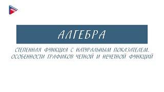 10 класс - Алгебра - Степенная функция с натуральным показателем. Графики чётной и нечётной функций