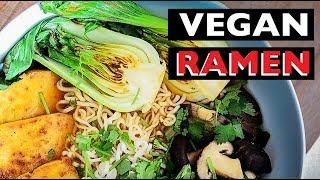 VEGAN RAMEN RECIPE | How to make Miso Broth Noodle Soup ビーガンラーメン