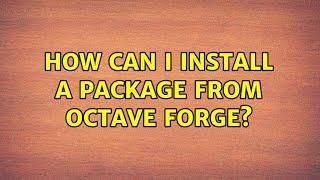 Ubuntu: How can I install a package from Octave Forge?