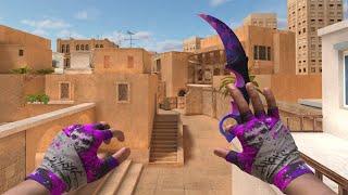 Karambit "Purple Camo" and Gloves "Raider"