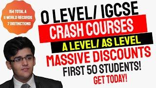 Massive Discount on Crash Courses for May June 2024 | All Mainstream Subjects O Level A Level IGCSE