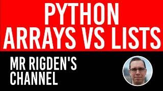 Python Lists vs Arrays