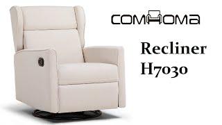 COMHOMA Manual Textile 360° Swivel Manual Rocker Recliner H7030