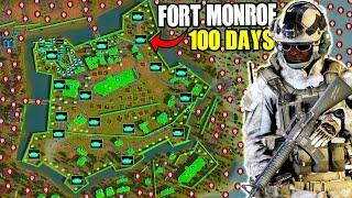 I Spent 100 DAYS in FORT MONROE in New Zombie Simulator... (Base Building Update)