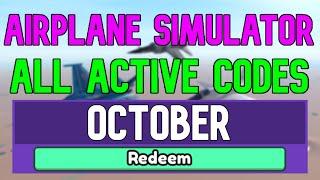 Airplane Simulator Codes October 2022 ROBLOX WORKING Airplane Simulator Codes