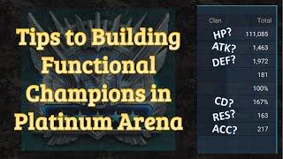 How Much ACC or RES in Platinum Arena & Tips to Building FUNCTIONAL Champions | Raid: Shadow Legends