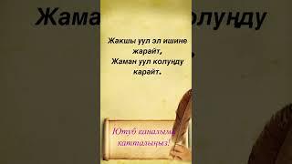 Эң кызыктуу, так таамай айтылган макалдар. #макал