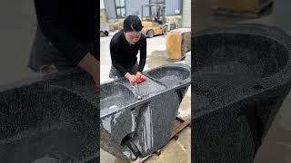 Courtyard essential  stylish and durable stone integrated laundry sink#shortvideo #homedecor