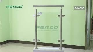 D Clamp Glass Railing Display