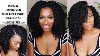 NEW & IMPROVED Multiple Parting, Vixen Braidless Crochet ft. Authentic Brazilian Twist hair