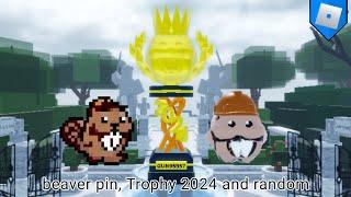 how to get beaver pin, Trophy 2024 and random in Untitled Sandbox Game (ROBLOX)